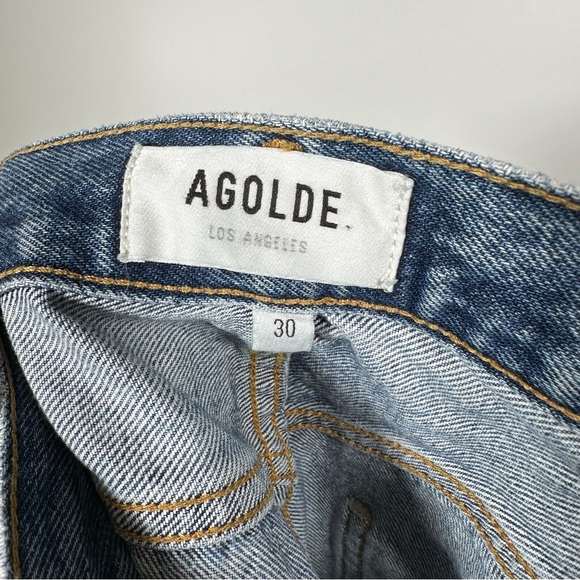 Agolde Riley High Rise Straight Crop in Frequency - Picture 14 of 16